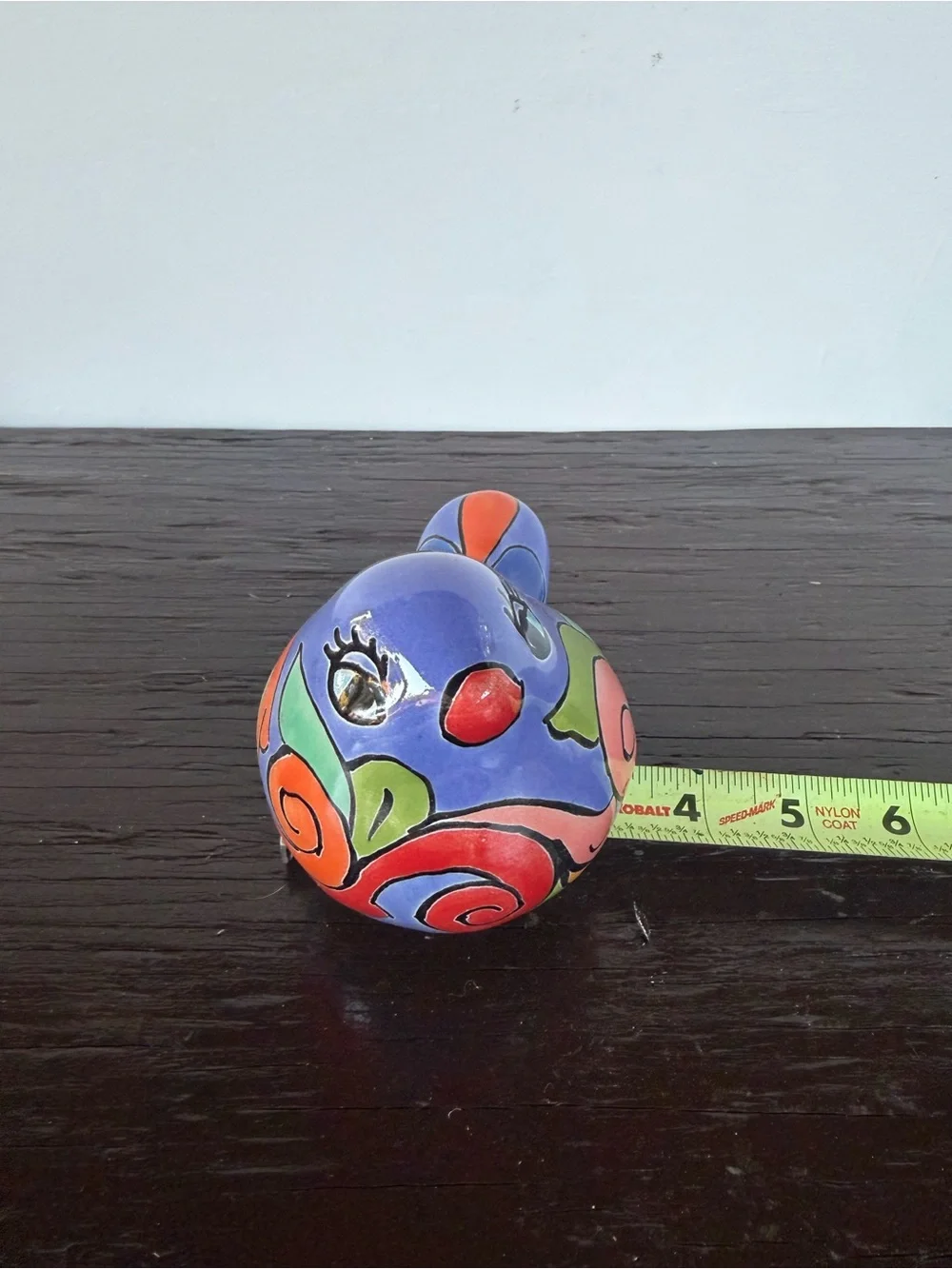 Colorful Talavera Bird Figurine Decor - Blue Multicolor